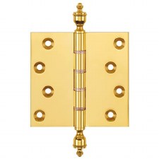 Urn Finial Projection Hinge P1425 76x75mm Polished Brass Unlacquered