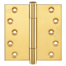 TriTech Projection Hinge P1760 CE 100x100mm Polished Brass Unlacquered