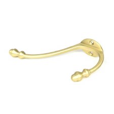 Hat & Coat Hook Acorn Antique Satin Brass - Broughtons Lighting