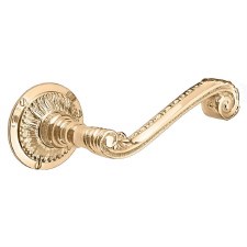 Brassrt Adam Door Handles 64mm Rose Polished Brass Lacquered