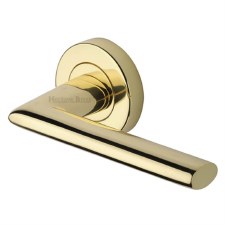 Heritage Admiralty Door Handle V2355 Polished Brass