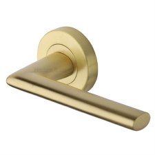Heritage Admiralty Door Handle V2355 Satin Brass