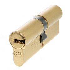 AGB 15 Pin High Security Euro Cylinder 40/40mm Satin Brass