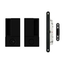 AGB Wave Flush Bathroom Lock Set Matt Black AGB Wave Flush Bathroom Lock Set Matt Black