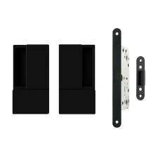 AGB Wave Flush Latch Set Matt Black AGB Wave Flush Latch Set Matt Black
