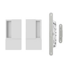 AGB Wave Flush Latch Set White