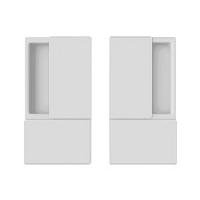 AGB Wave Pocket Door Handle Set White AGB Wave Pocket Door Handle Set White