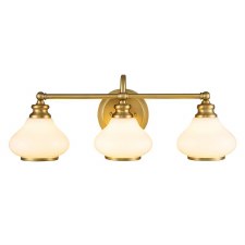 Hinkley Ainsley Triple Bathroom Wall Light Burnished Brass