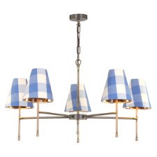 David Hunt Aix 5 Light Pendant Antique Brass