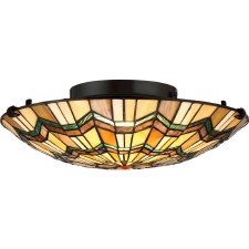 Quoizel Alcott Tiffany Flush Light