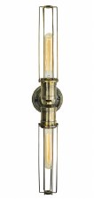 Alexander Double Wall or Ceiling Light Antique Brass