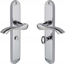 Heritage Algarve Long Bathroom Door Handles MM7230 Polished Chrome Heritage Algarve Long Bathroom Door Handles MM7230 Polished Chrome