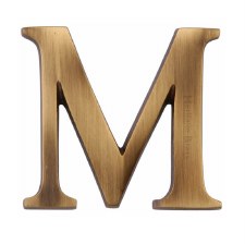 Heritage C1565 Letter M Antique Brass