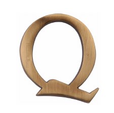 Heritage C1565 Letter Q Antique Brass