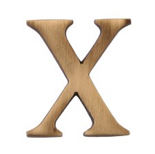 Heritage C1565 Letter X Antique Brass