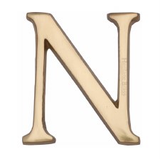 Heritage C1565 Letter N Polished Brass