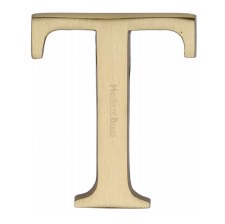 Heritage C1565 Letter T Satin Brass