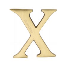 Heritage C1565 Letter X Satin Brass