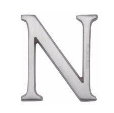 Heritage C1565 Letter N Satin Chrome