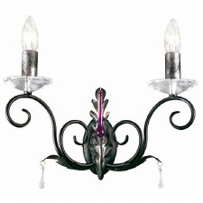 Elstead Amarilli Double Wall Light Black Silver