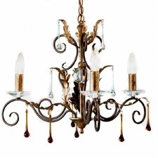 Elstead Amarilli 3 Light Chandelier Bronze Gold Elstead Amarilli 3 Light Chandelier Bronze Gold