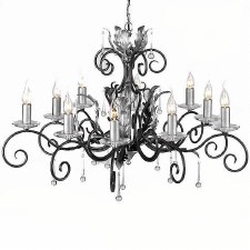 Elstead Amarilli 10 Light Chandelier Black Silver Elstead Amarilli 10 Light Chandelier Black Silver