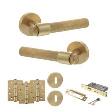 Andretta Sashlock Door Pack 2.5" Satin Brass Lacquered