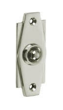 Croft Art Deco Door Bell Push 7015 Polished Nickel