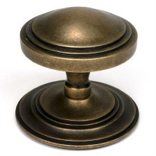 From The Anvil Art Deco Centre Door Knob Burnished Brass