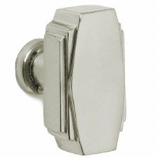 Croft 7006 Art Deco Cupboard Door Knob Polished Nickel 32mm