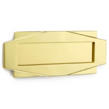 Croft Art Deco Letter Plate 7014 Polished Brass Unlacquered Croft Art Deco Letter Plate 7014 Polished Brass Unlacquered
