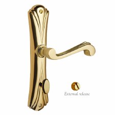 Brassart Liberty 748 Bathroom Door Handles Polished Brass Unlacquered