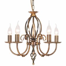 Elstead Artisan 5 Arm Chandelier Aged Brass Elstead Artisan 5 Arm Chandelier Aged Brass