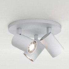 Ascoli Triple Round Plate Spotlights White