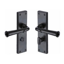 Heritage Ashfield Bathroom Set Door Handles FB3730 Black Iron Rustic Heritage Ashfield Bathroom Set Door Handles FB3730 Black Iron Rustic