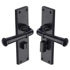 Heritage Ashfield Bathroom Door Handles RDB3730 Rustic Dark Bronze