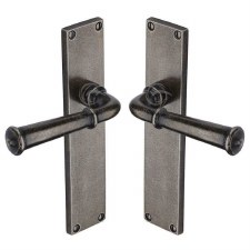 Heritage Ashfield Latch Door Handles RPW3710 Rustic Pewter
