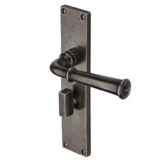 Heritage Ashfield Bathroom Door Handles RPW3730 Rustic Pewter