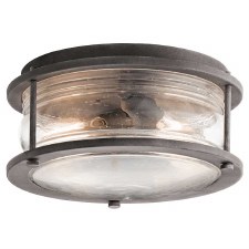 Kichler Ashland Bay Flush Light Weathered Zinc