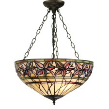 Interiors 1900 Ashtead Inverted Tiffany Ceiling Pendant Light Interiors 1900 Ashtead Inverted Tiffany Ceiling Pendant Light