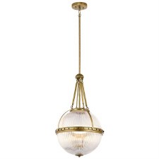 Kichler Aster 3 Light Globe Pendant Natural Brass Kichler Aster 3 Light Globe Pendant Natural Brass