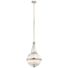 Kichler Aster 3 Light Globe Pendant Polished Nickel Kichler Aster 3 Light Globe Pendant Polished Nickel