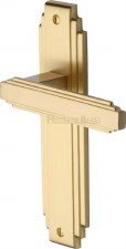Heritage Astoria Latch Door Handles AST5910 Satin Brass Lacquered