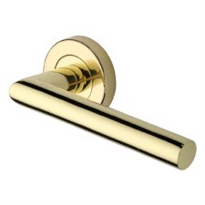 Heritage Athena Door Handle V3840 Polished Brass