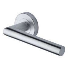Heritage Athena Door Handle V3840 Satin Chrome