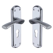 Sorrento Atlanta Euro Lock Door Handle Satin Chrome