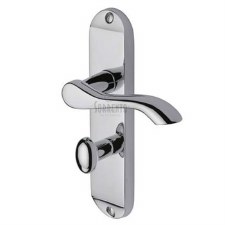Sorrento Aurora Bathroom Door Handle Polished Chrome
