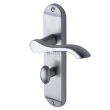 Sorrento Aurora Bathroom Door Handle Satin Chrome