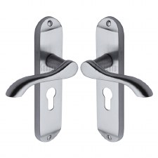 Sorrento Aurora Euro Lock Door Handle Satin Chrome