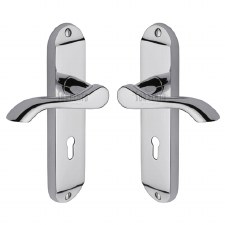 Sorrento Aurora Lock Door Handle Polished Chrome